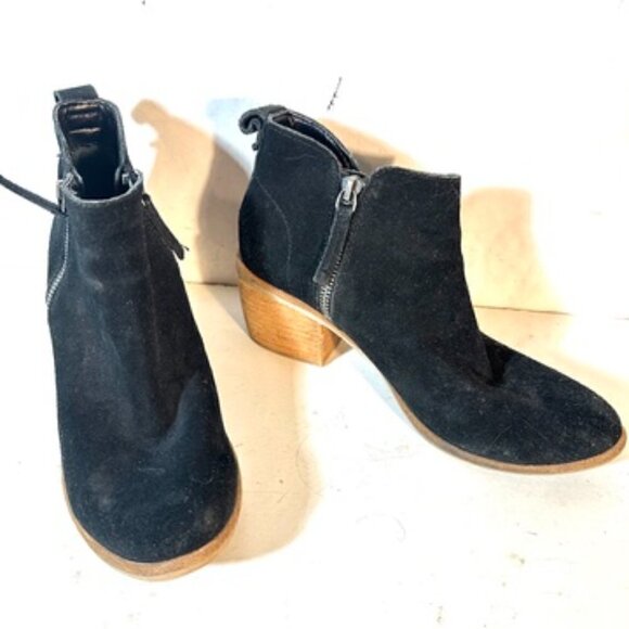Dolce Vita Black Booties Boots EUC 8.5 ankle Anthro ANthropologie - Picture 2 of 11